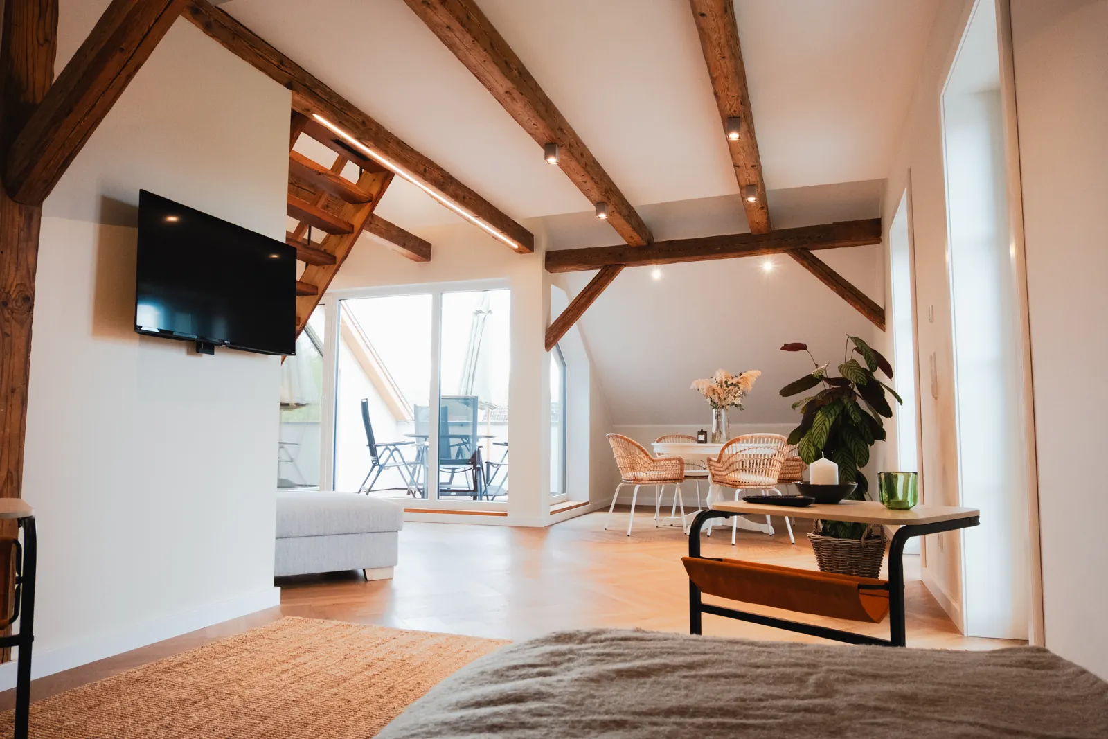 Apartment Berta: Wohnbereich mit Küche