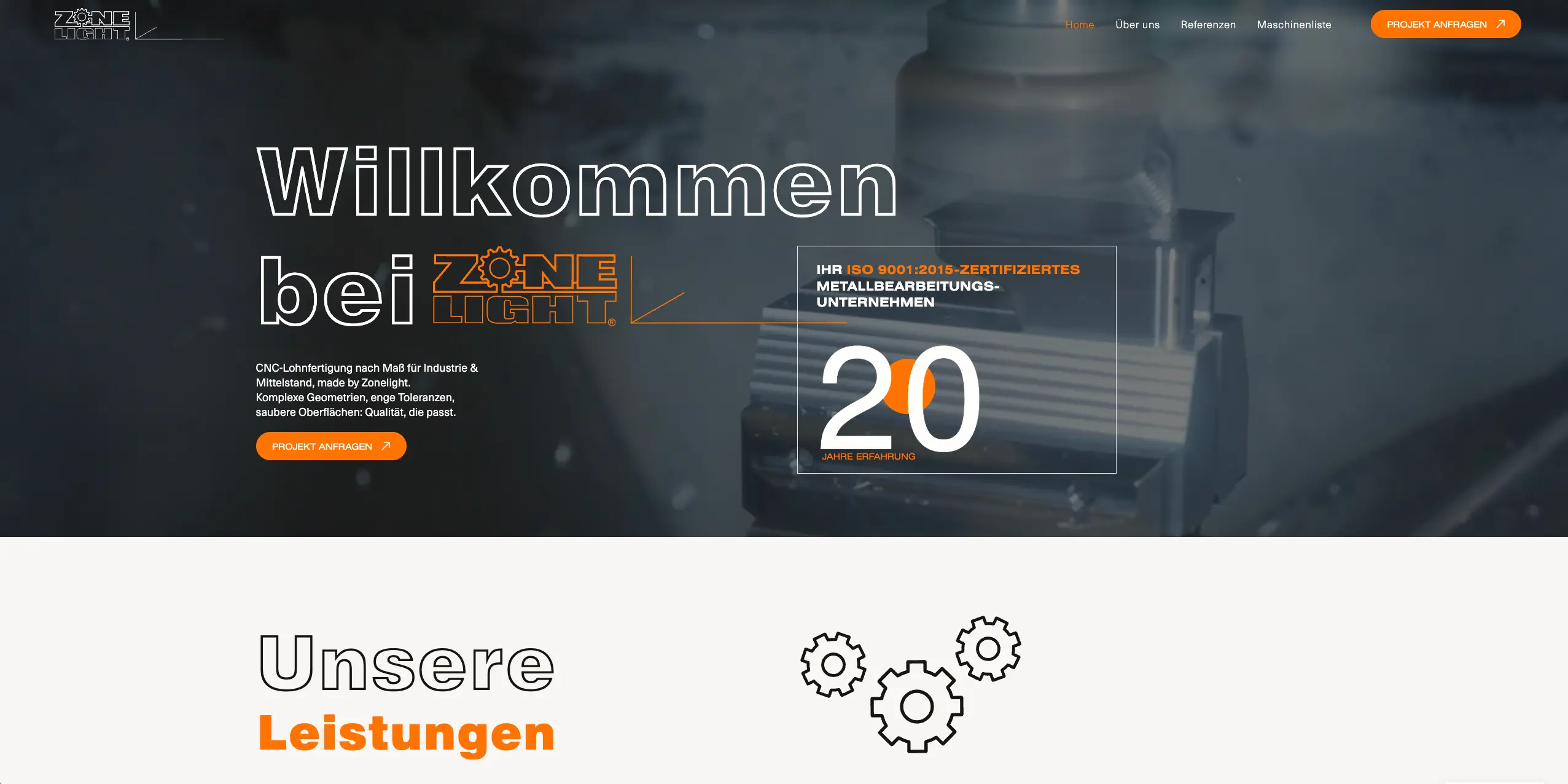 Zonelight GmbH — Website-Screenshot